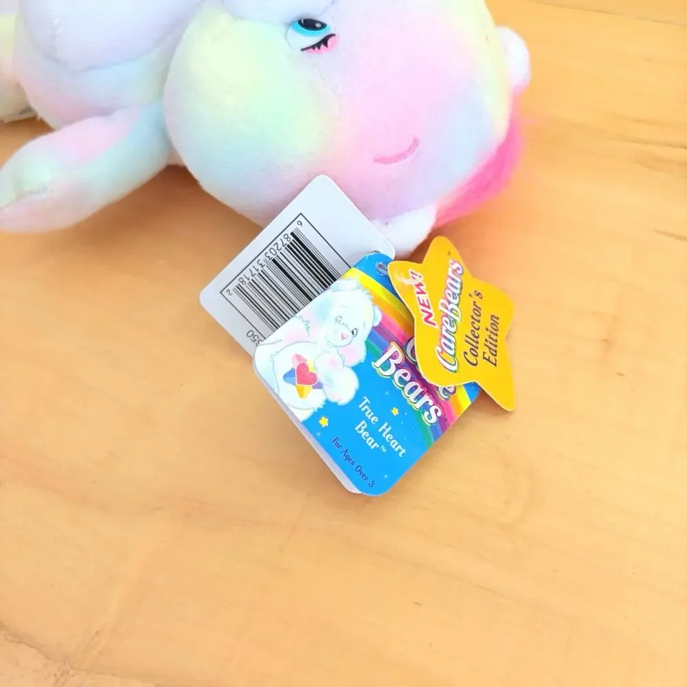 NWT Vtg 2004 Care Bear True Heart Plush Stuffed Animal Toy Y2K Tie Dye Pastel
